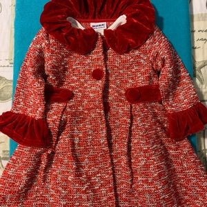 Little girls 2-Piece tweed coat and dress set.